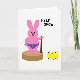 Cartão Divertido de Animal Peep Show