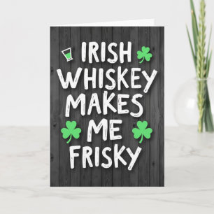 Cartão Divertido de Uísque Shamrock