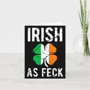 Cartão Divertido Dia de São Patrício Irlandês Como Maluco