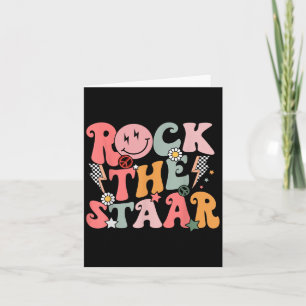 Cartão Divertido Dia de Teste Groovy Rock The Staar Motiv