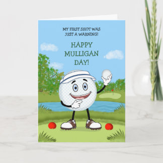 Cartão Divertido Dia Feliz Mulligan 17 de Outubro