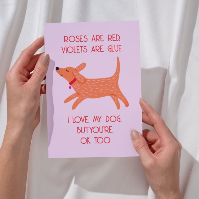 Cartão Divertido do Dia dos Namorados - Design Lov (Funny Valentine's Day Card - Love Dog Design | Perfect for Partner or Anniversary)