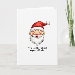 Cartão Divertido do Papai Noel - O Mais Alegre Rei