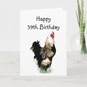 Cartão Divertido Feliz Aniversário de 39 anos Humor Frang