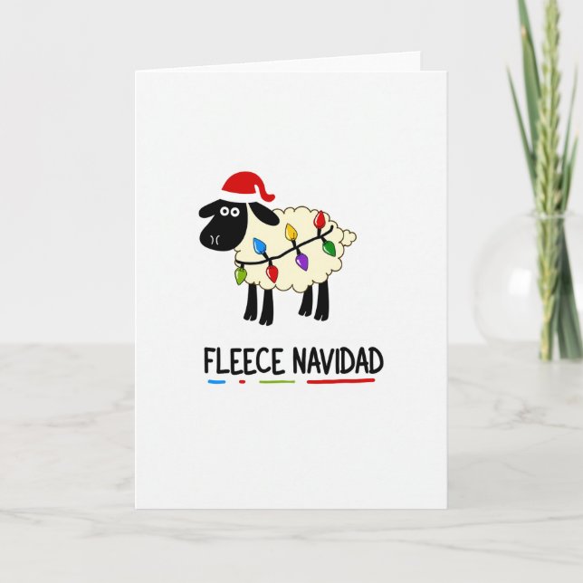 Cartão Divertido Fleece Navidad (Frente)