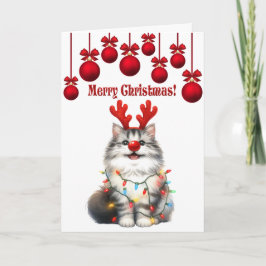 Cartão Divertido Fluffy Engraçado Natal