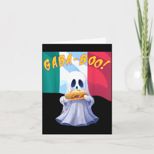 Cartão Divertido gabagool gabaghoul gaba boo fantasma hal