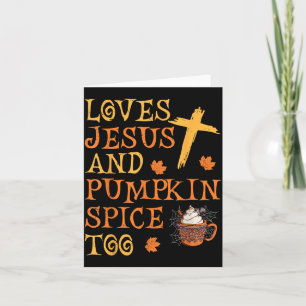Cartão Divertido Halloween Ama Jesus E Abobora Spice Tamb