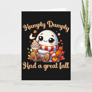 Cartão Divertido Humpty Dumpty Teve Uma Grande Queda Outo