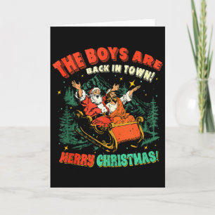 Cartão Divertido Jesus Papai Noel Os Meninos Voltaram à C