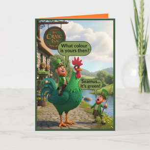 Cartão Divertido Leprechaun do Dia de São Patrício