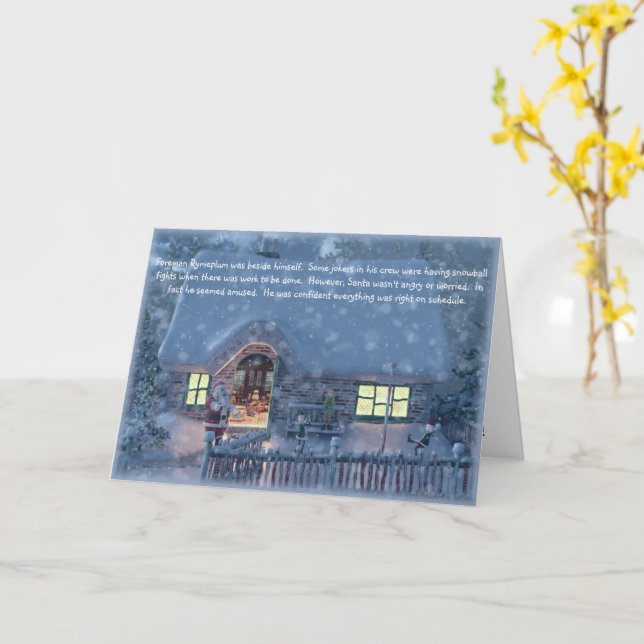 Cartão Divertido no Workshop de Papais noeis (Flor Amarela)