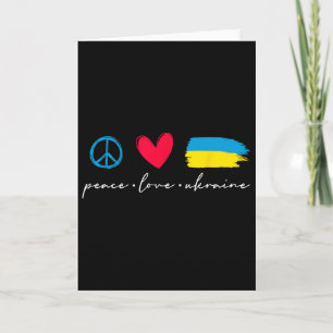 Cartão Divertido Paz Amor Ucrânia Bandeira Ucraniana Aman
