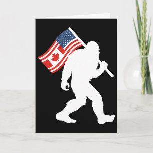 Cartão Divertido Pé Grande Canadá O 51 Estado Trump Canad