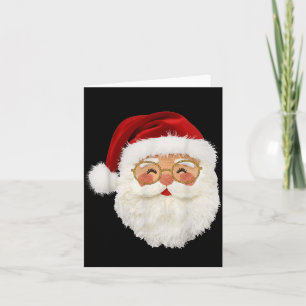 Cartão Divertido Préppy Papai Noel de Fio de Faux Realist