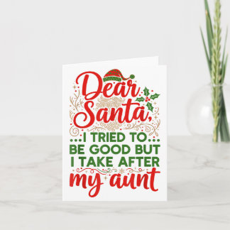 Cartão Divertido Querido Papai Noel Eu Tentei Ser Bom Mas