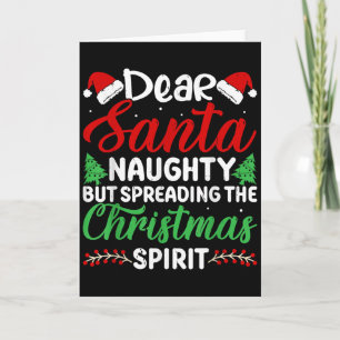 Cartão Divertido Querido Papai Noel Travesso Mas Espalhan
