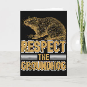 Cartão Divertido Respeite O Dia Do Groundhog Groudhog Mul