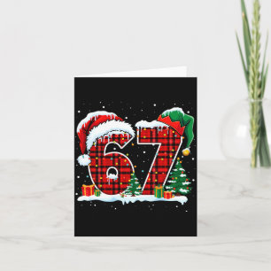 Cartão Divertido Seis Sete 6 7 Meme 67 Natal Xadrez Verme