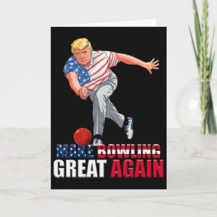 Cartão Divertido Trump Boliche Faça Boliche Grande Novame