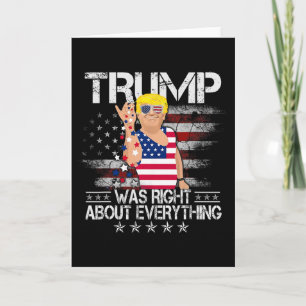 Cartão Divertido Trump Estava Certo Sobre Tudo Bandeira A