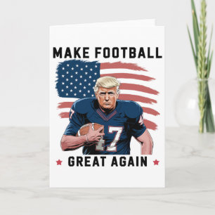 Cartão Divertido Trump Futebol Faça Americano Futebol Gra