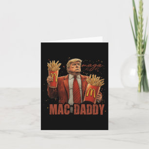 Cartão Divertido Trump Mcdon 2024 Comida Rápida Mac Daddy