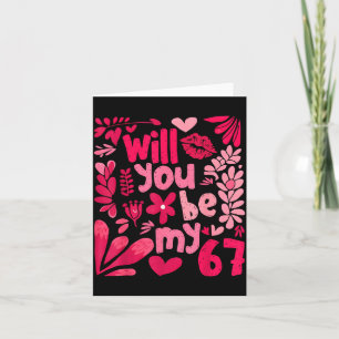 Cartão Divertido Você Será Meu 67 Namorado Boho Floral Ca