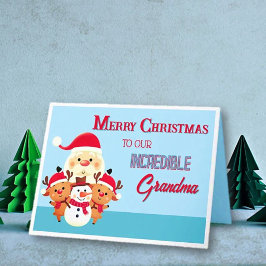 Cartão Divertido! Vovó Feliz Natal