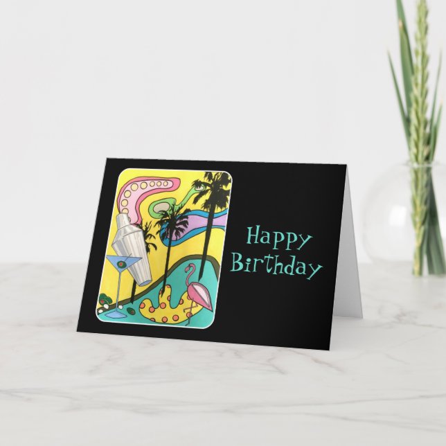 Cartão Divertimento da modificação do meio século na (Frente)