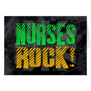 Cartão Divertimento da rocha das enfermeiras, o