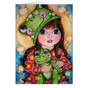 Cartão Divertimento do comedor de rãs - Ribbit - design