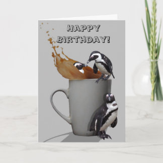 Cartão Divertimento do pinguim!