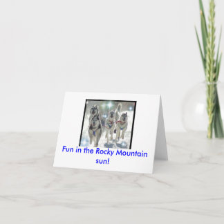 Cartão Divertimento no sol da montanha rochosa!