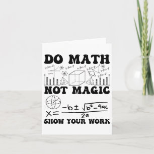 Cartão Dívido Faça Matemática Não Magia Mostre Seu Trabal