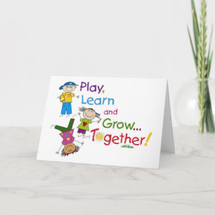 CARTÃO DIVIRTA-SE NO SEU "1º DIA NO JARDIM DE INFÂNCIA"