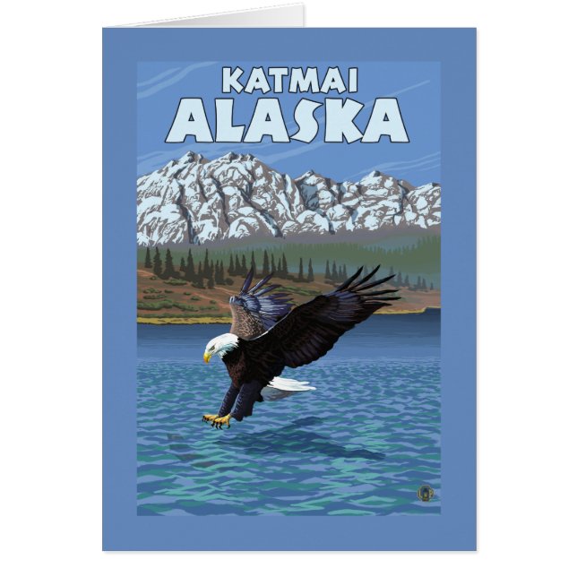 Cartão Divisor Bald Eagle - Katmai, Alaska (Frente)