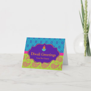 Cartão Diwali Greeting Card with editable text