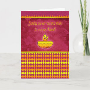 Cartão Diwali Greeting Card With Lamp