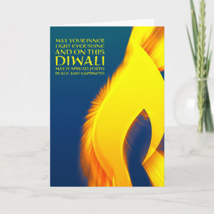 Cartão diwali inspiration inner light burst