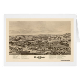 Cartão Dixfield, MIM mapa panorâmico - 1896
