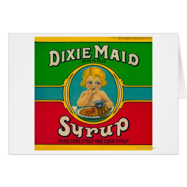 Cartão Dixie Maid Syrup LabelCairo, GA (Frente Horizontal)