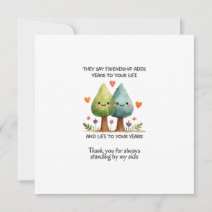 Cartão Dizem Que Amizade Adiciona Anos À Sua Vida