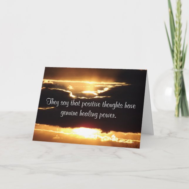 Cartão Dizem que os pensamentos positivos têm um bom tom (Frente)