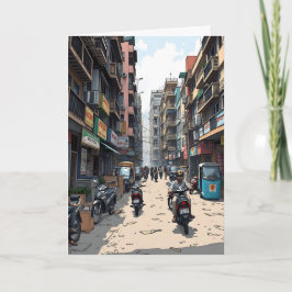 Cartão Dizendo Alô da Índia