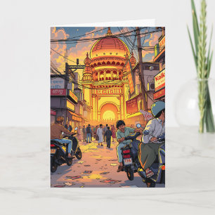 Cartão Dizendo Alô da Índia   Kolkata