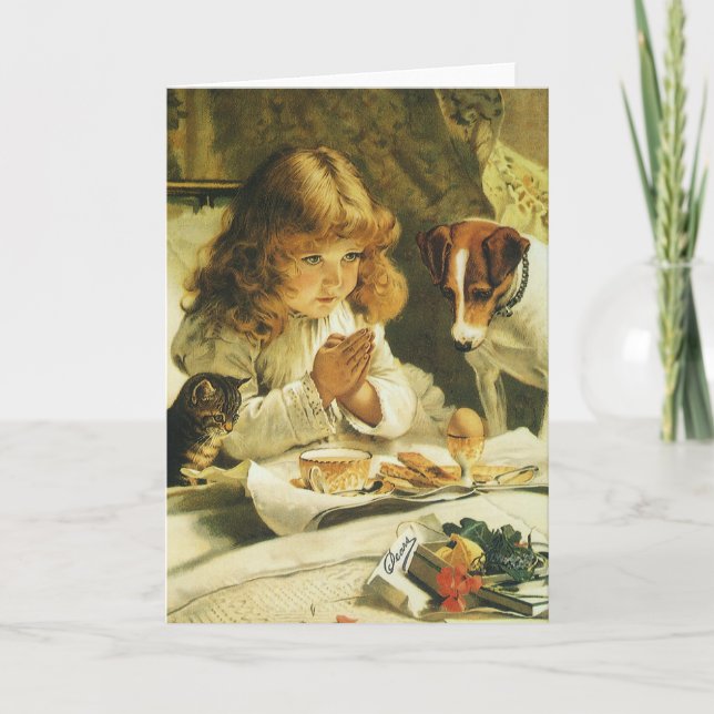 Cartão Dizendo Nossas Orações, Suspense Charles Burton Ba (Frente)