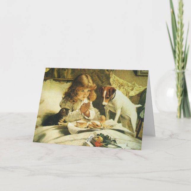 Cartão Dizendo Nossas Orações, Suspense Charles Burton Ba (Frente)