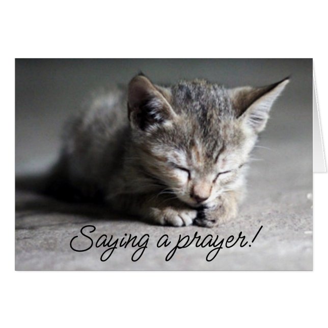 Cartão Dizendo uma oração (Frente horizontal)