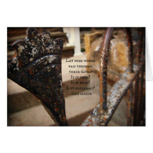 Cartão Dizer da porta & do Sufi